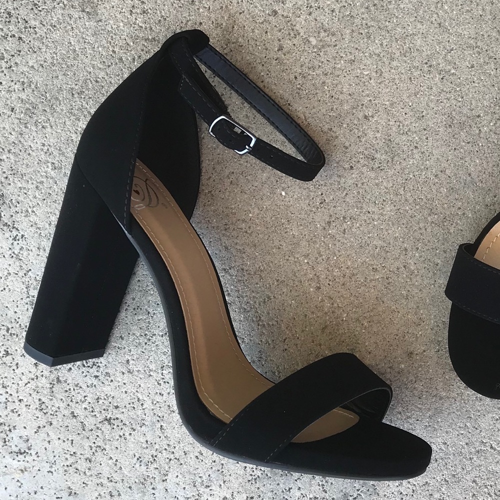 Last 1! Size 8 Delicious roy blue micro suede HEEL - Picture 8 of 8